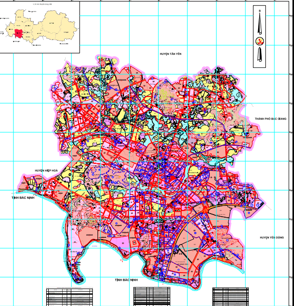 Bản đồ Kế hoạch sử dụng đất năm 2022 Thành Phố Bắc Giang Tỉnh Bắc Giang