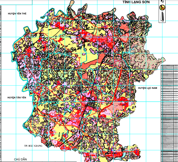 Bản đồ Kế hoạch sử dụng đất năm 2022 huyện Lạng Giang Tỉnh Bắc Giang
