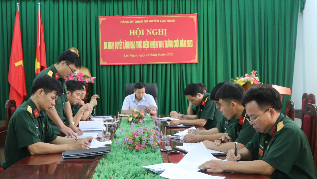 Đảng ủy Quân sự huyện Lục Ngạn ra Nghị quyết lãnh đạo nhiệm vụ 6 tháng cuối năm