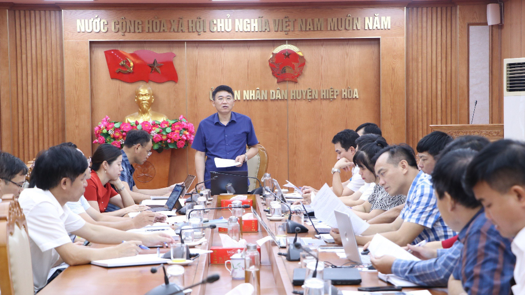 Hội nghị tháo gỡ một số vướng mắc về công tác quản lý đất đai tại huyện Hiệp Hoà
