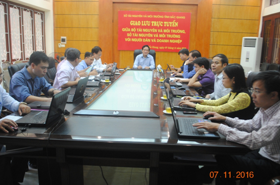 Sở Tài nguyên và Môi trường Bắc Giang giao lưu trực tuyến với nhân dân và doanh nghiệp